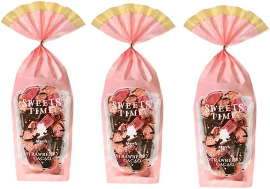 Merry Chocolate, Strawberry Cacao, 2.1 oz (62 g), Includes go-en original mini confectionery ★ Includes shop bag (3 bags)