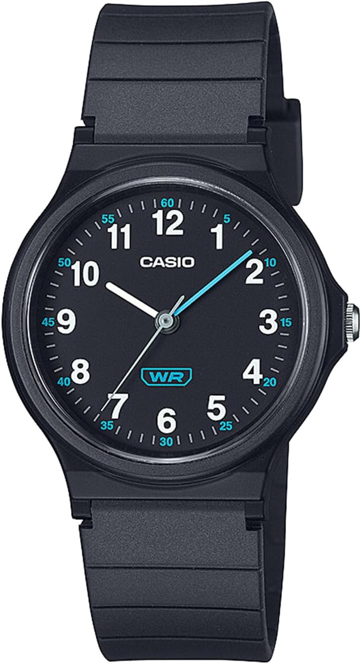 Casio Collection LQ-24B Biomass Plastic Wristwatch, Black, Simple