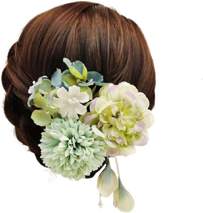 Rzilmer Hair Ornament, Japanese Style, Coming-of-Age Ceremony, Flowers, High Class Artificial Flowers, Maiko Style Hair Ornament, Graduation Ceremonies, Weddings, Yukata, Weddings, Shichi-Go-San