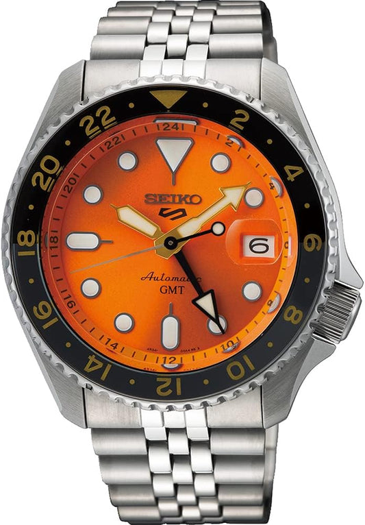 Seiko SSK005K1 SSK005K1 Sports Shop Limited Edition GMT Movement Orange Automatic Hand Winding SKX Sports Style, Bracelet Type