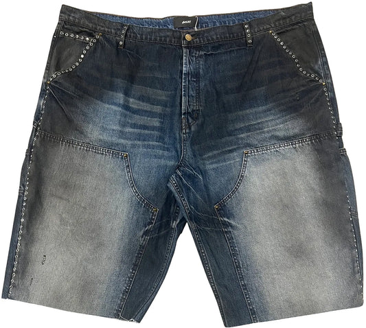 BOSSI 'DARK NAVY' STUDDED DENIM SHORTS