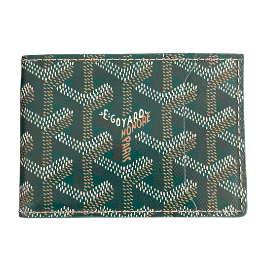 GOYARD 'GREEN' CANVAS INSERT VICTOIRE CARD HOLDER