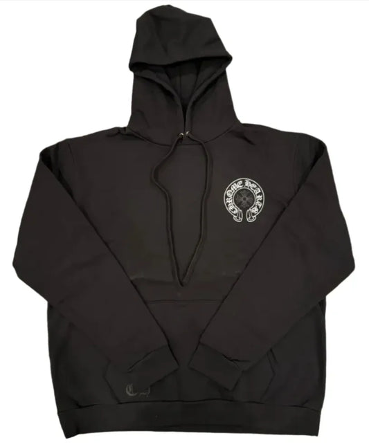 CHROME HEARTS LAS VEGAS EXCLUSIVE 'ANIVERSARY' HORSESHOE LOGO BLACK HOODIE