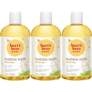 Burt's Bees Baño de burbujas para bebé, aroma original, lavado de bebé sin lágrimas para piel delicada, 98% origen natural, 12 onzas líquidas (paquete de 3)