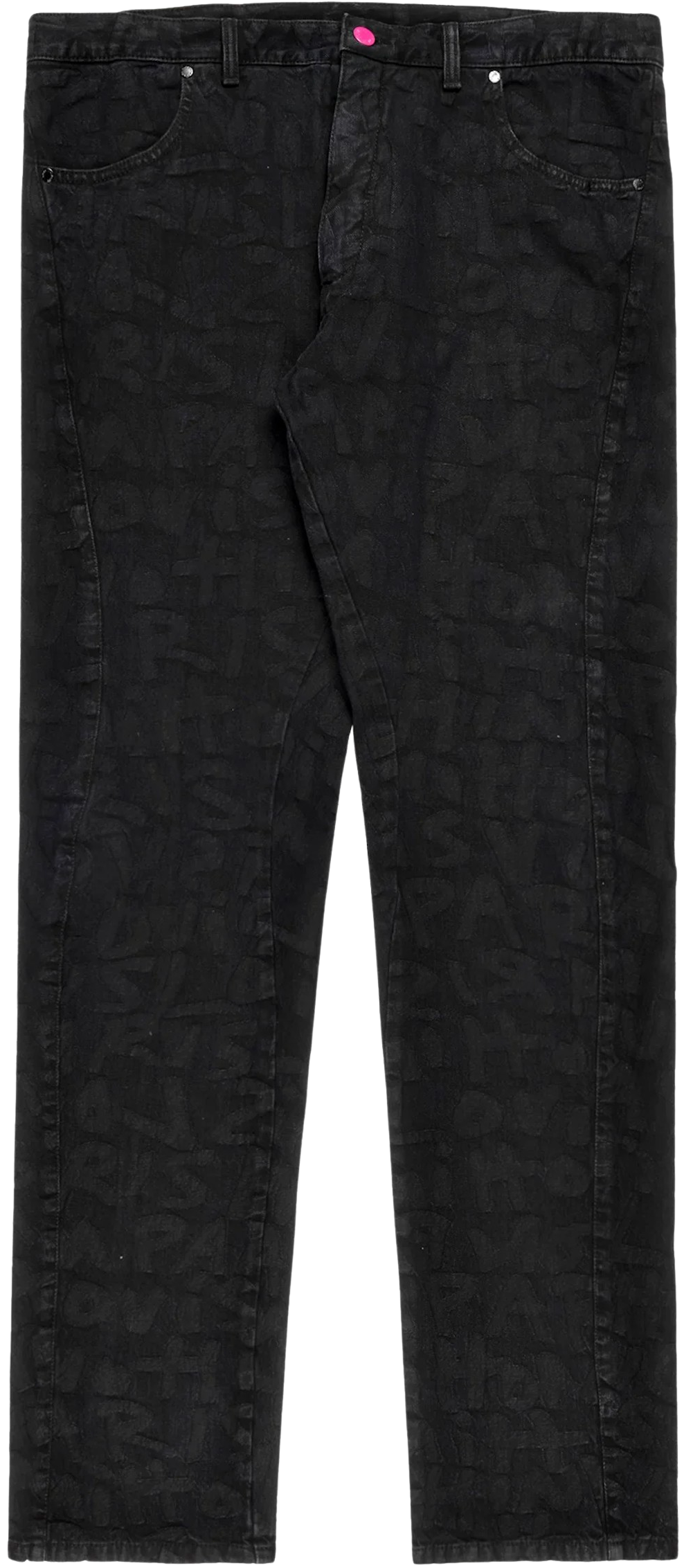 LOUIS VUITTON 'GRAFFITI MONOGRAM' BLACK JEANS