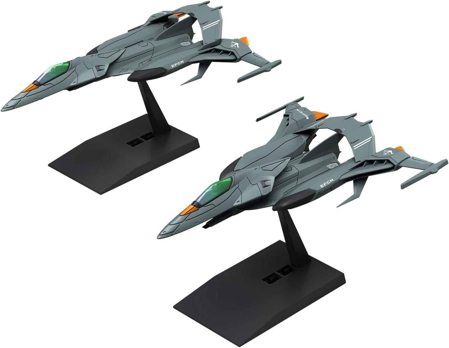 BANDAI SPIRITS Space Battleship Yamato Mecha Collection DX Trial Space Fighter Attack Aircraft Cosmo Python [Set of 2] Color Coded Plastic Model