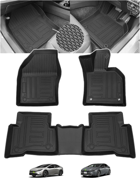 Toyota New Prius 60 Series Floor Mat, 3D Dimensional, 60 Series Prius, Floor Mat, Toyota PRIUS 60 Car Mat Front Seat & 2nd Row Vehicle Specific Design, January 2023 (Riwa 5), Custom Parts, Genuine