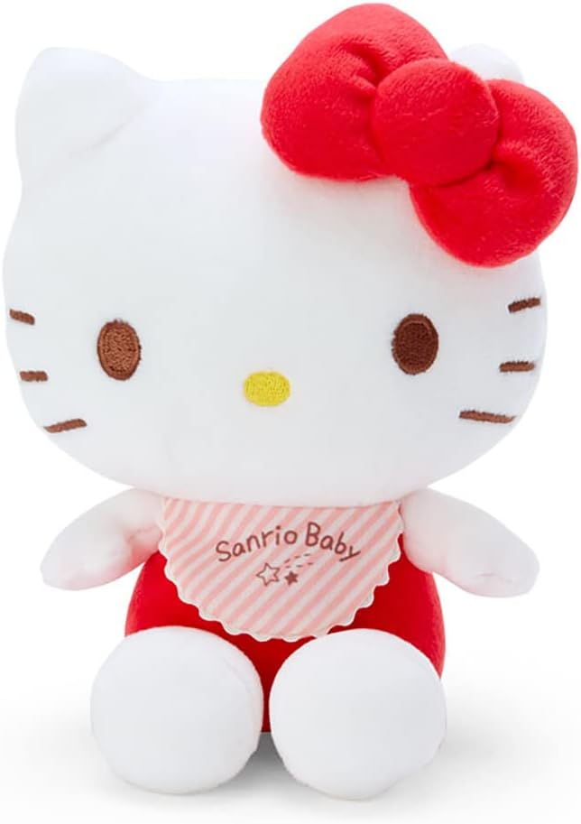 Sanrio Baby 692107 Washable Plush Hello Kitty, Hello Kitty SanrioBaby Character, 5.9 x 4.7 x 7.1 inches (15 x 12 x 18 cm), Baby Shower Gift