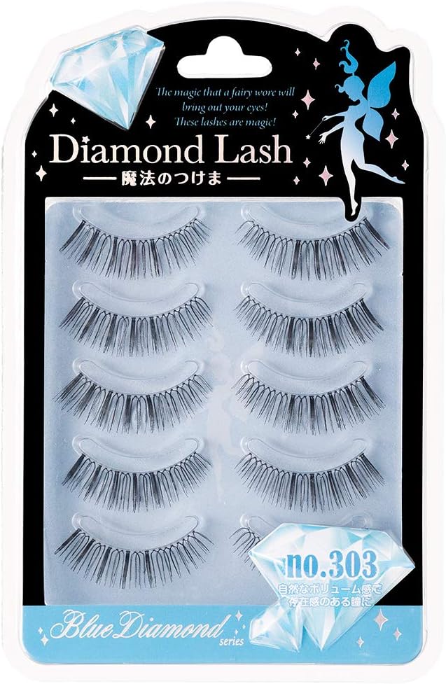 Diamond Lash [no.303] 5 pairs (for upper eyelashes) for natural voluminous eyes with a sense of presence
