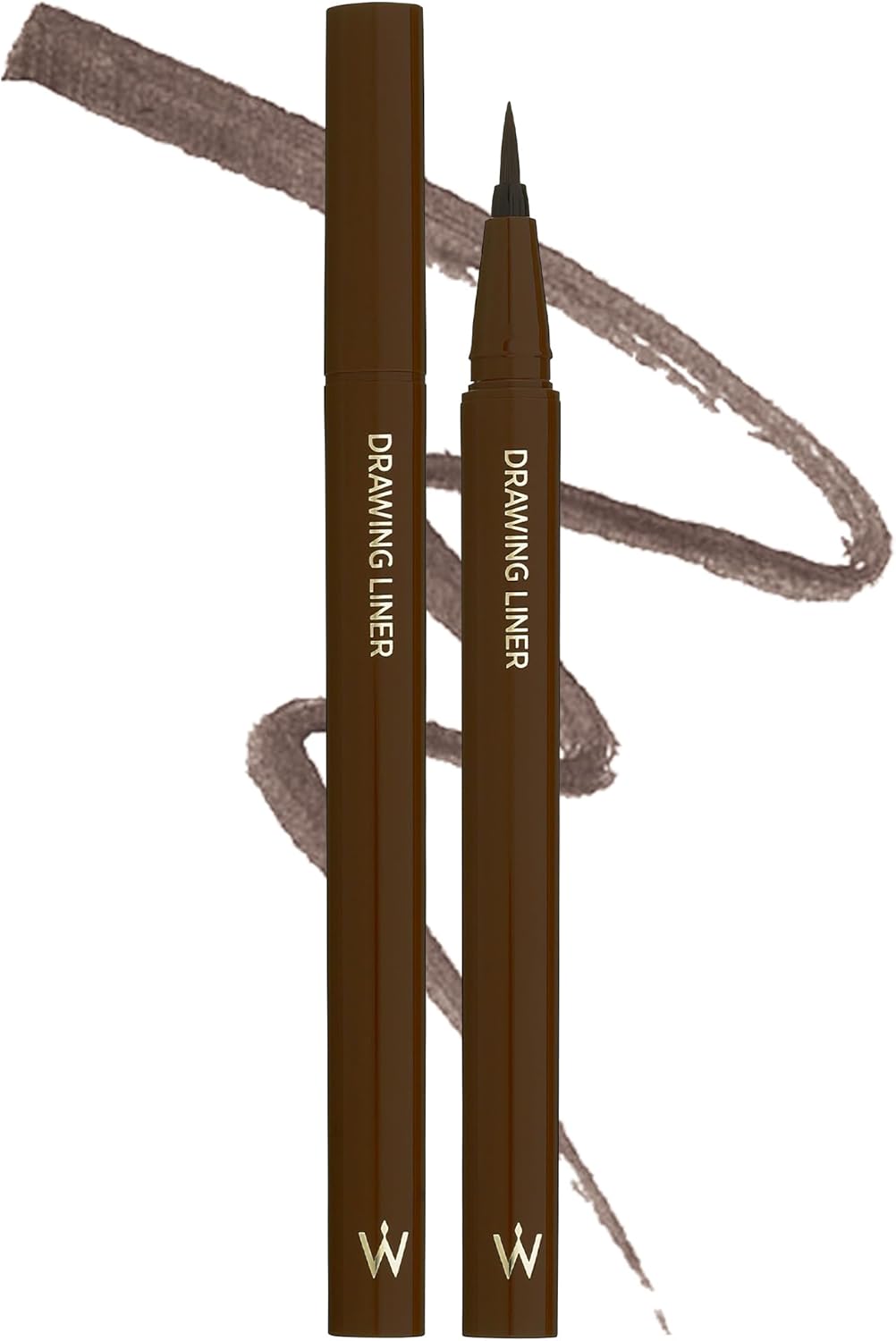 Wonjungyo Drawing Liner, Liquid Eyeliner (02, Brown), 0.5mL, Waterproof, Smudge Proof, Hot Water Off, Fine Brush