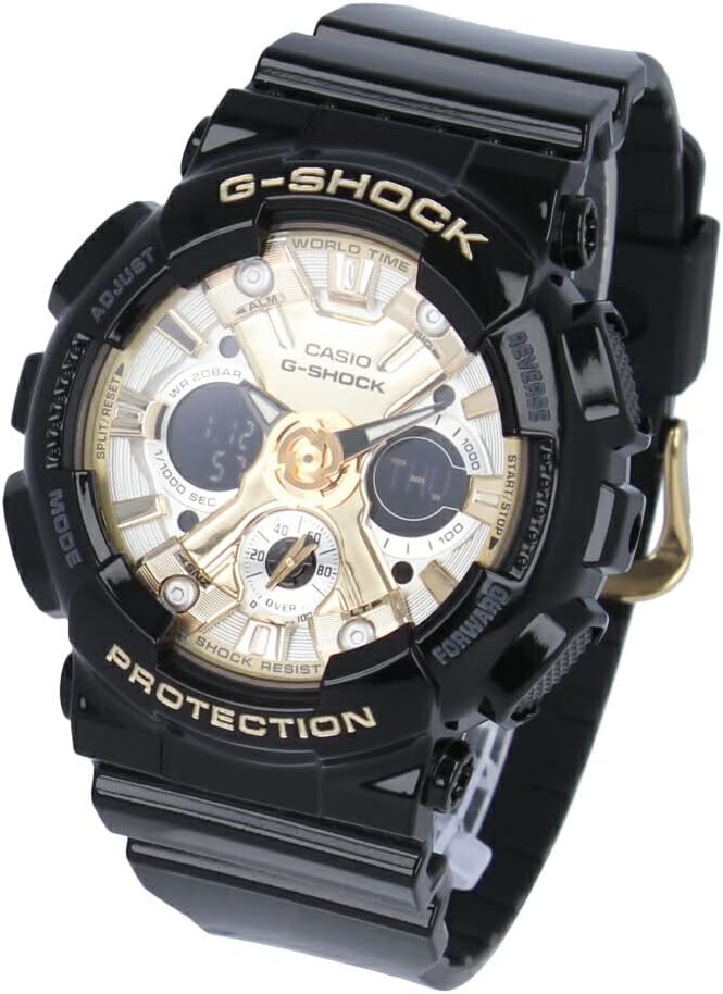 CASIO G-SHOCK G-SHOCK Women's Wristwatch, Watch, Black, Gold, Silver, GMA-S120GB-1A