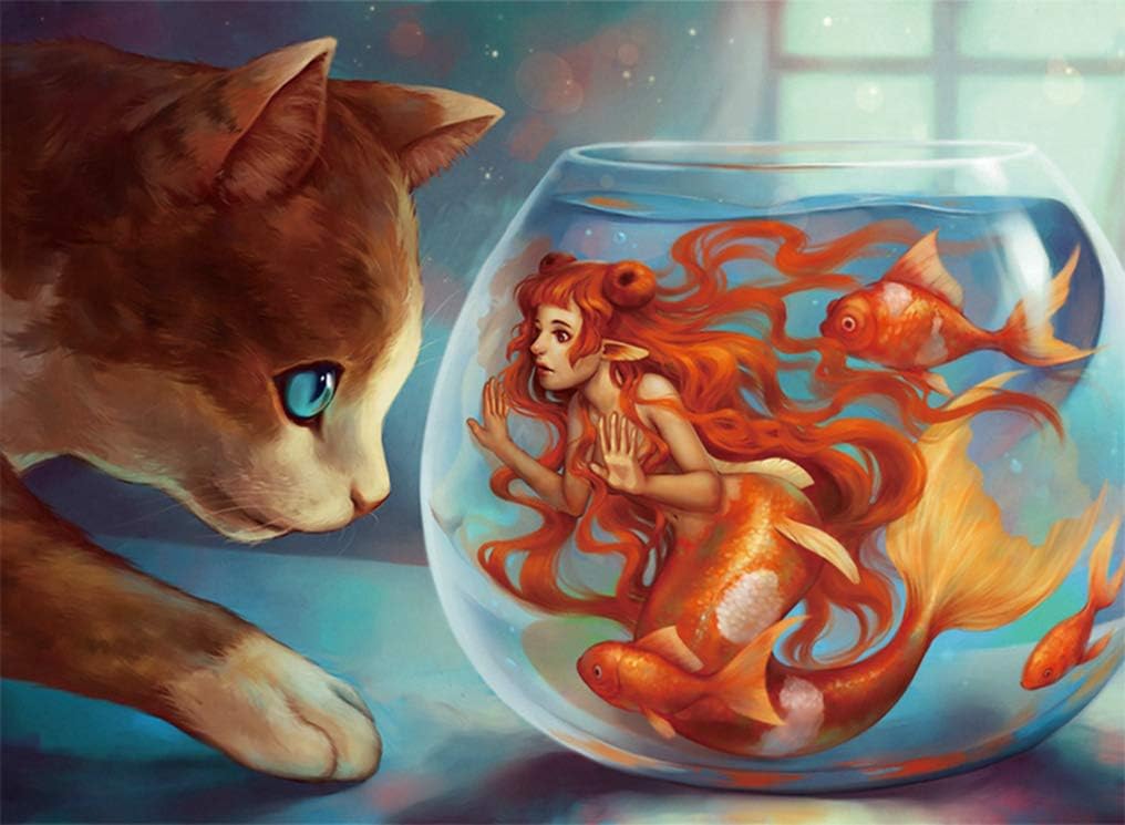 LoveTheFamily Puzzles Mermaid 500 Piece Jigsaw Puzzle, Alphabet Writing on the Back, Birthday Gift, Toy Art, Crafts, DIY, Handmade, Decoration, Cartoon Anime, Early Buddhism, Toy (Wooden Puzzle), 15.0