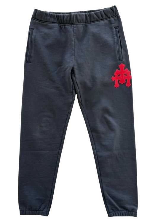 CHROME HEARTS 'TRIPLE RED CROSS' PAPER JAM SWEATPANTS