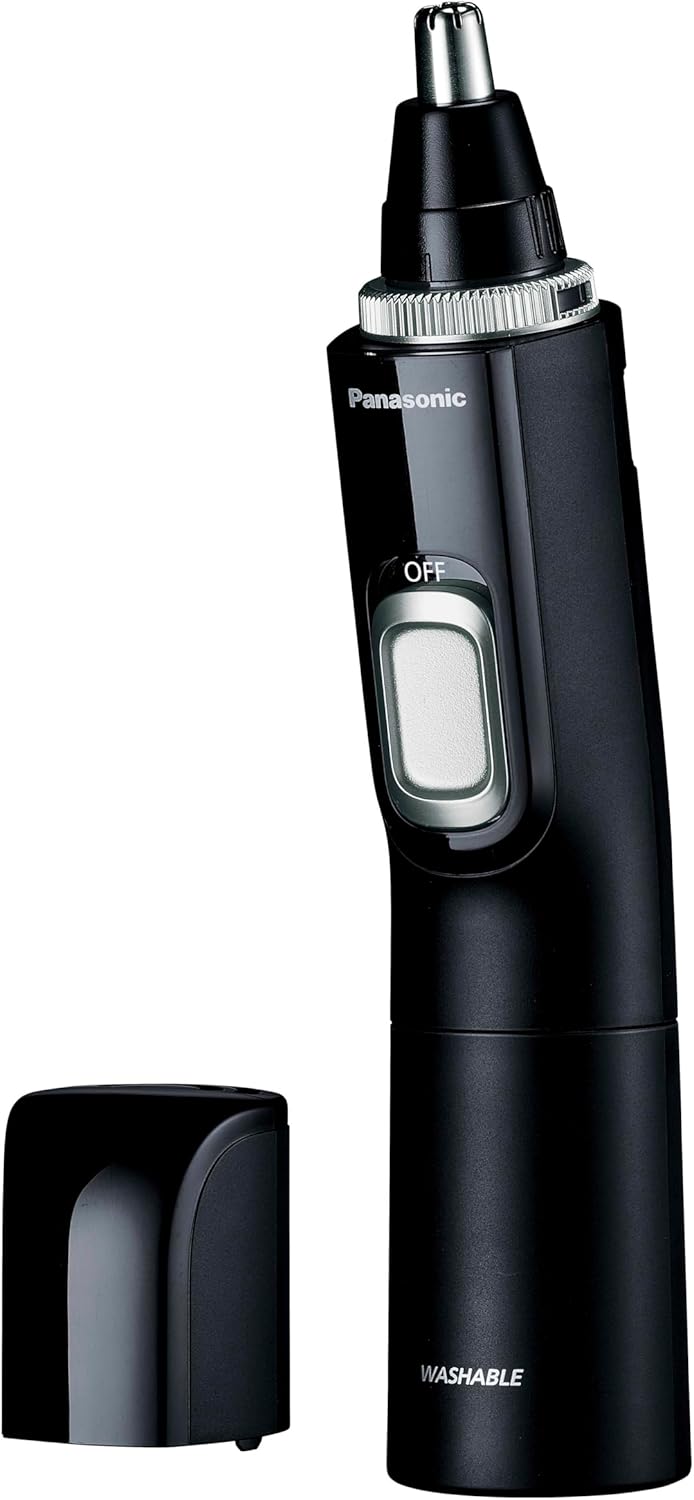 【2024 Release/Battery Operated】Panasonic Nasal Hair Cutter, Etiquette Cutter for Men, Eyebrows, Beard, Washable, ER-NGNH1-K 【Exclusive】