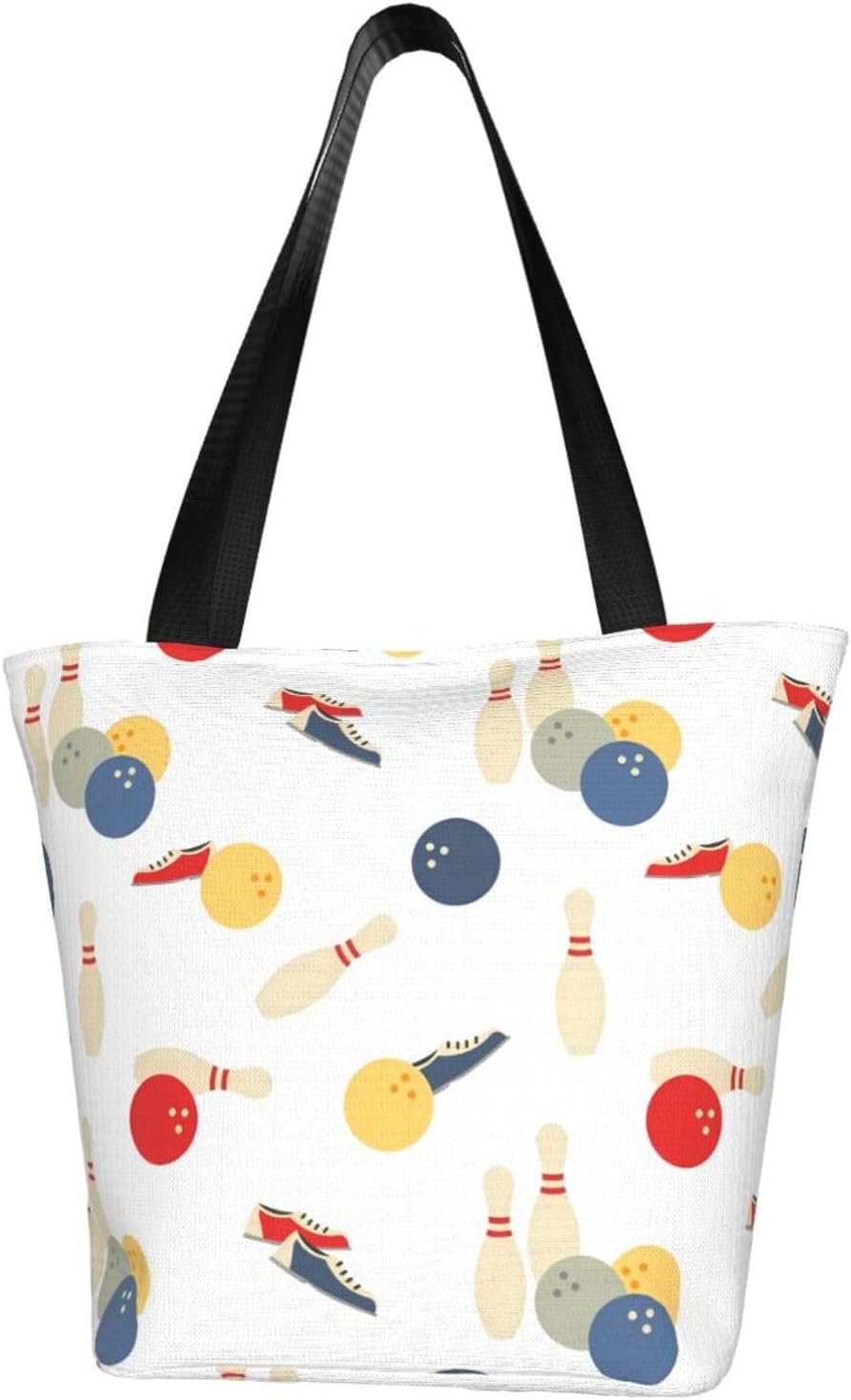 zhandiffy Eco Bag, Shopping Bag, Exercise, Bowling, Foldable, Extra Large, Shoulder Bag, Convenience Store Bag, Lightweight, Pocket Size, Convenience Store, Anime Goods, Character, Black