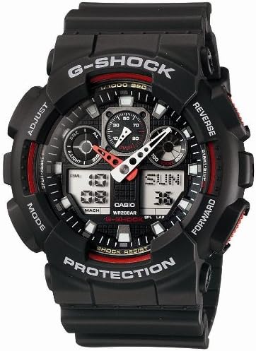 Casio G-Shock Standard GA-100-1A4JF Men's Wristwatch, Dial color - black, watch