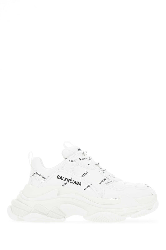 Balenciaga バレンシアガホワイト合成革のトリプル S スニーカー - Image 1