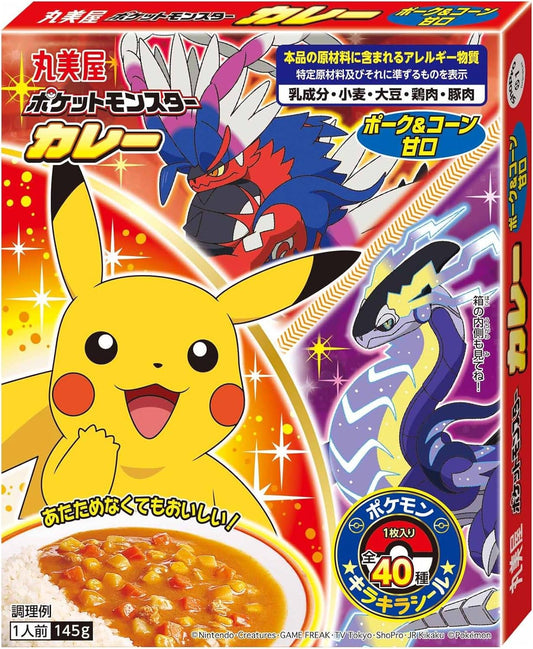 Marumiya Pokemon Curry, Pork & Corn Sweet Flavor, 4.9 oz (145 g)