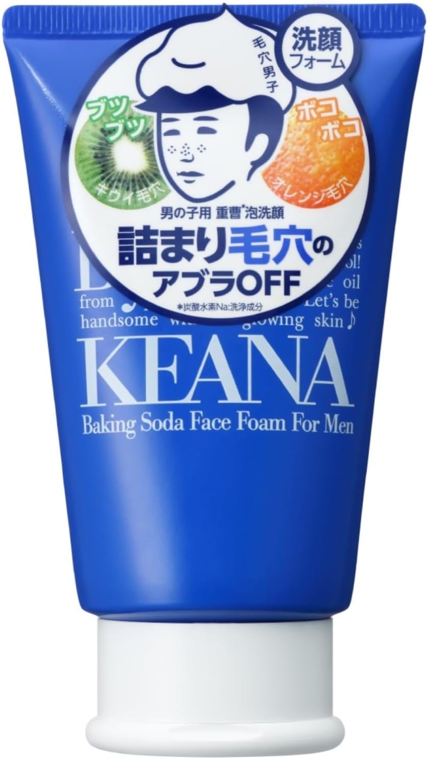 Pore Nadeshiko Boy's Baking Soda Foam Face Cleansing Pores Sebum Square Stopper Nostril Stain Moist Soft Skin Men's Face Washing Foam 3.5 oz (100 g)