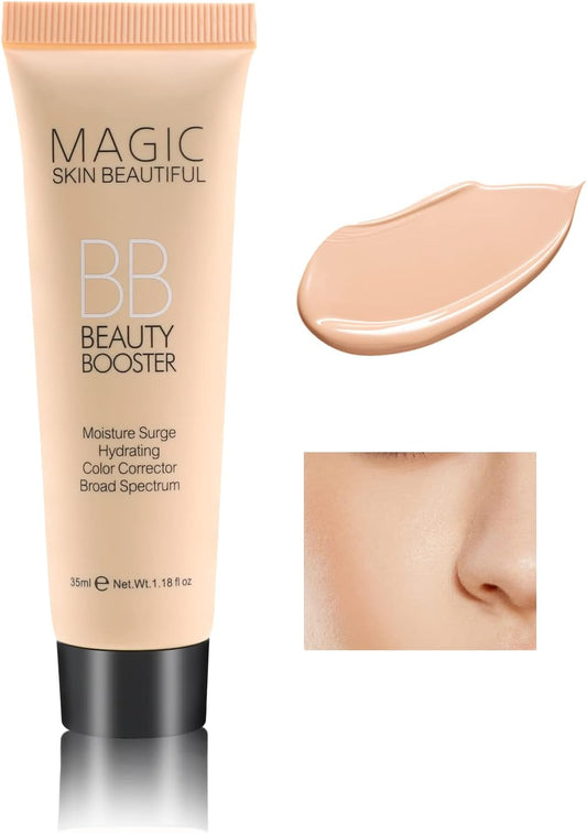 Boobeen Hydrating BB Cream, Full Coverage Foundation & Concealer, Color Correction Cream, Tinted Moisturizer BB Cream for All Skin Types - Equalizes Skin Tone