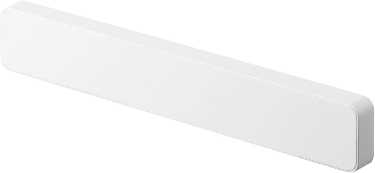 Yamazaki 5199 Magnetic & Wall Knife Holder, White, Approx. W 9.8 x D 0.7 x H 1.6 inches (25 x 1.7 x 4 cm), Tower, Silicone, Knife Storage