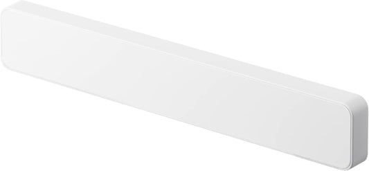 Yamazaki 5199 Magnetic & Wall Knife Holder, White, Approx. W 9.8 x D 0.7 x H 1.6 inches (25 x 1.7 x 4 cm), Tower, Silicone, Knife Storage