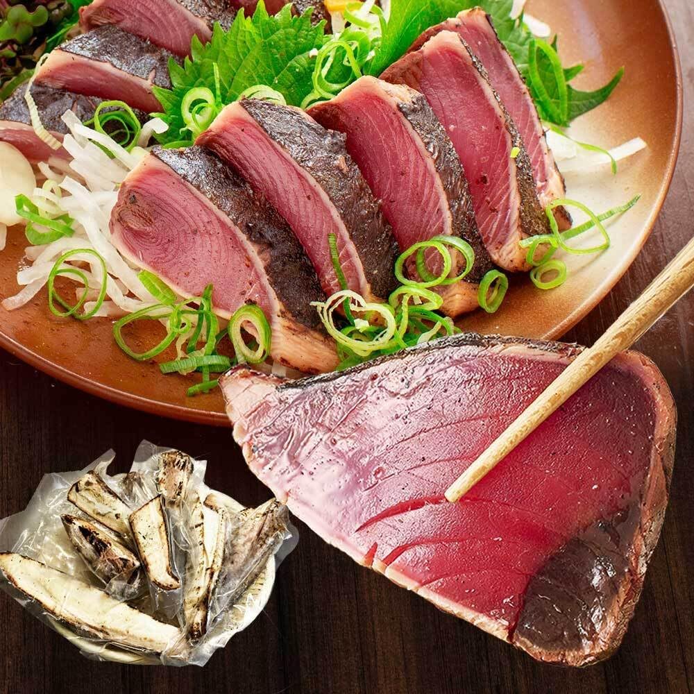 Seared Bonito 3.3 lbs (1.5 kg) with Tataki Sauce Salt, Ships from Kochi, Recipe Included, Imperfect/Discounted, Frozen Food, Individual Portions, Individual Packaging, Vacuum Pack, Mail-Order Gourmet