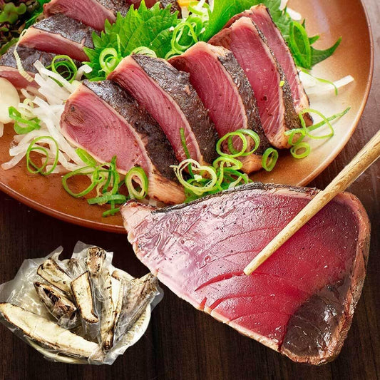 Seared Bonito 3.3 lbs (1.5 kg) with Tataki Sauce Salt, Ships from Kochi, Recipe Included, Imperfect/Discounted, Frozen Food, Individual Portions, Individual Packaging, Vacuum Pack, Mail-Order Gourmet