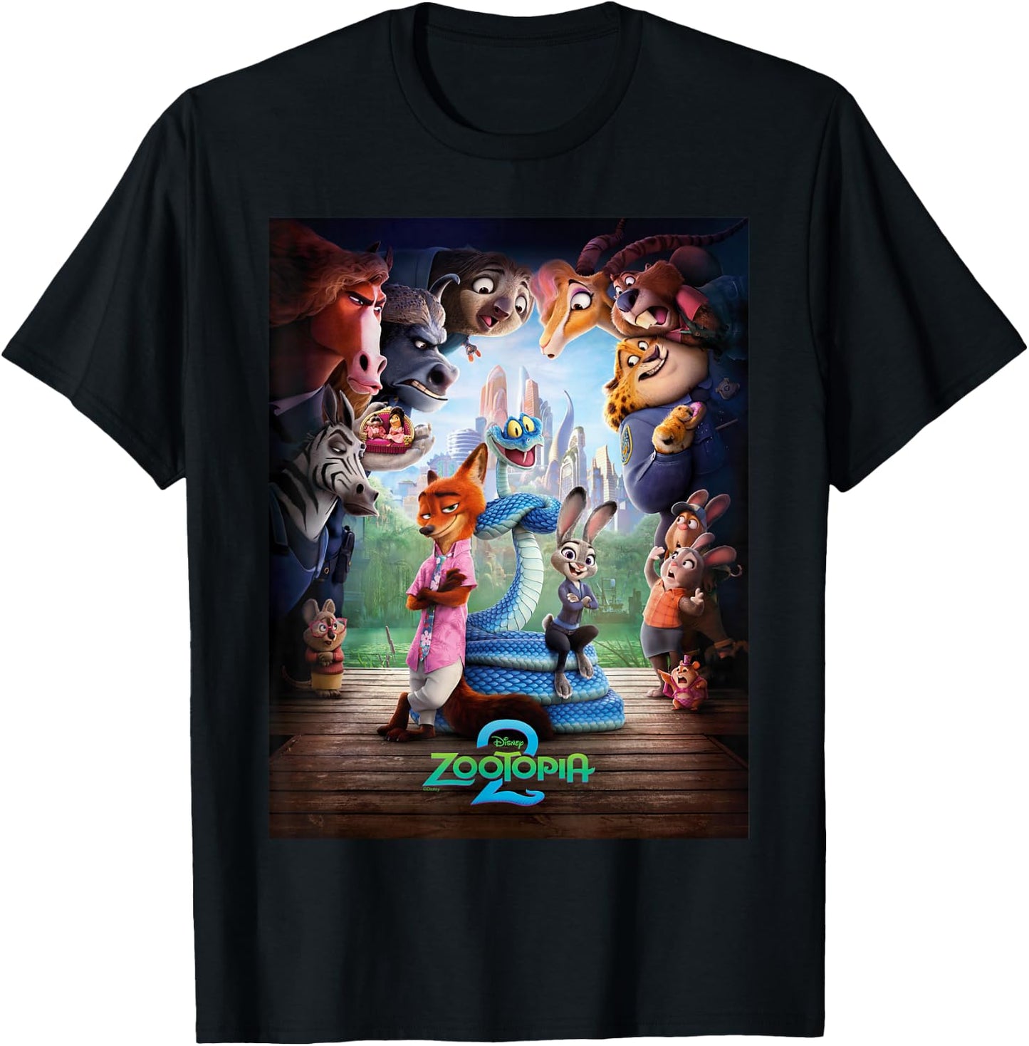 Disney Zootopia 2 Nick Judy & Gary Surrounded Poster Art Camiseta