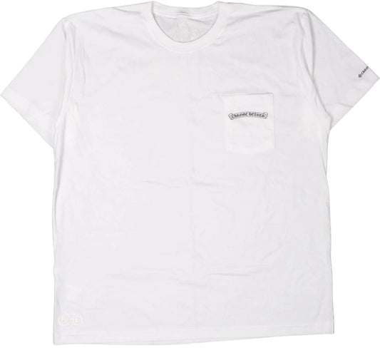 CHROME HEARTS 'SCROLL LOGO' WHITE POCKET TEE