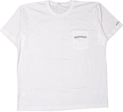 CHROME HEARTS 'SCROLL LOGO' WHITE POCKET TEE