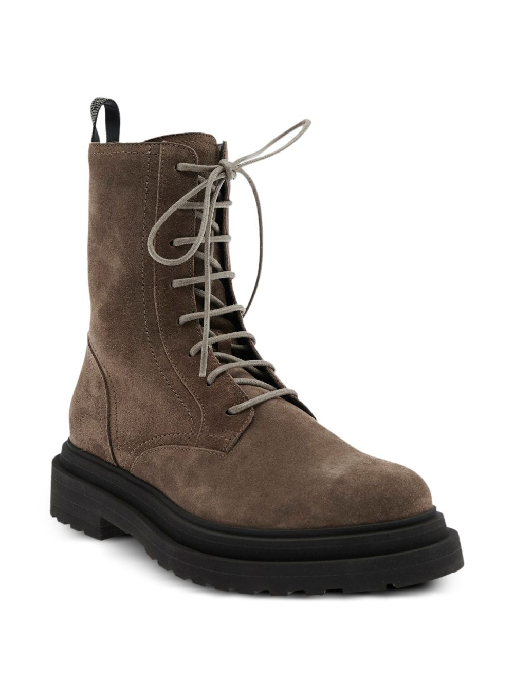 Brunello Cucinelli Suede Combat Boot - Image 1