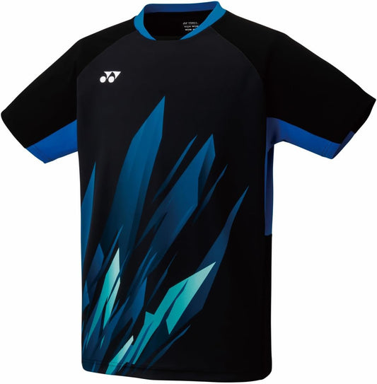 Racquet Field 10668 Men's Game Shirt, Soft Tennis, Badminton Wear, Soft Tennis, Badminton Wear, Fitted Style, 10668, Short Sleeve, UV Protection, Sweat Absorbent, Quick Drying, Antistatic, Stretch