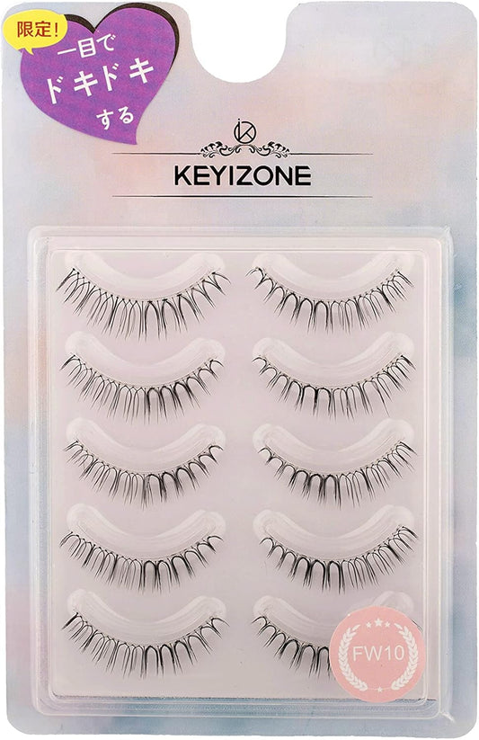 KEYIZONE FW10 Handmade False Eyelashes, Supernatural, Dense Type, Long Center Type, Soft Core
