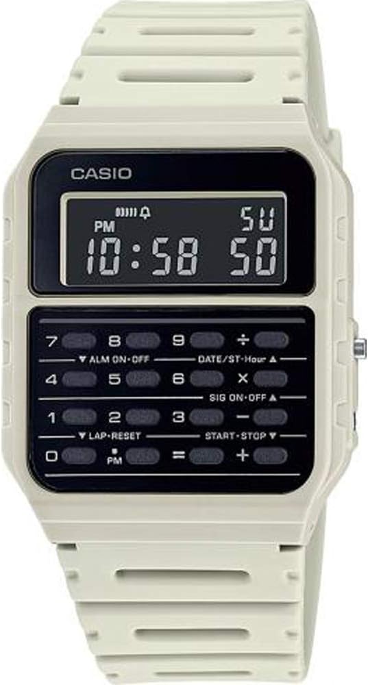 Casio Standard CA-53WF Calculator Watch with Calculator Function, sand beige (8B), Bracelet Type