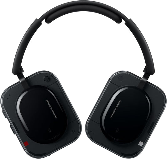 Nothing Wireless Headphones Headphone (a) / Adaptive Active Noise Cancelling / Over Ear / Bluetooth / Up to 135 Hours Playtime / High Resolution + LDAC Certified / Dual Connection / Microphone / iPhone & Android Compatible / Black