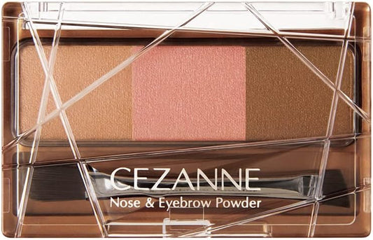 Cezanne Nose & Eyebrow Powder 06 Pink Brown 3.0g Nose Shadow Eyebrow Powder with Brush