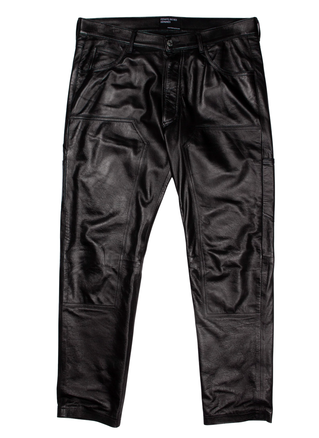 ENFANTS RICHES DÉPRIMÉS 'BLACK' LEATHER CARPENTER PANTS