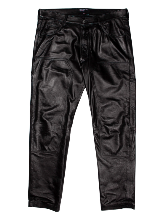 ENFANTS RICHES DÉPRIMÉS 'BLACK' LEATHER CARPENTER PANTS