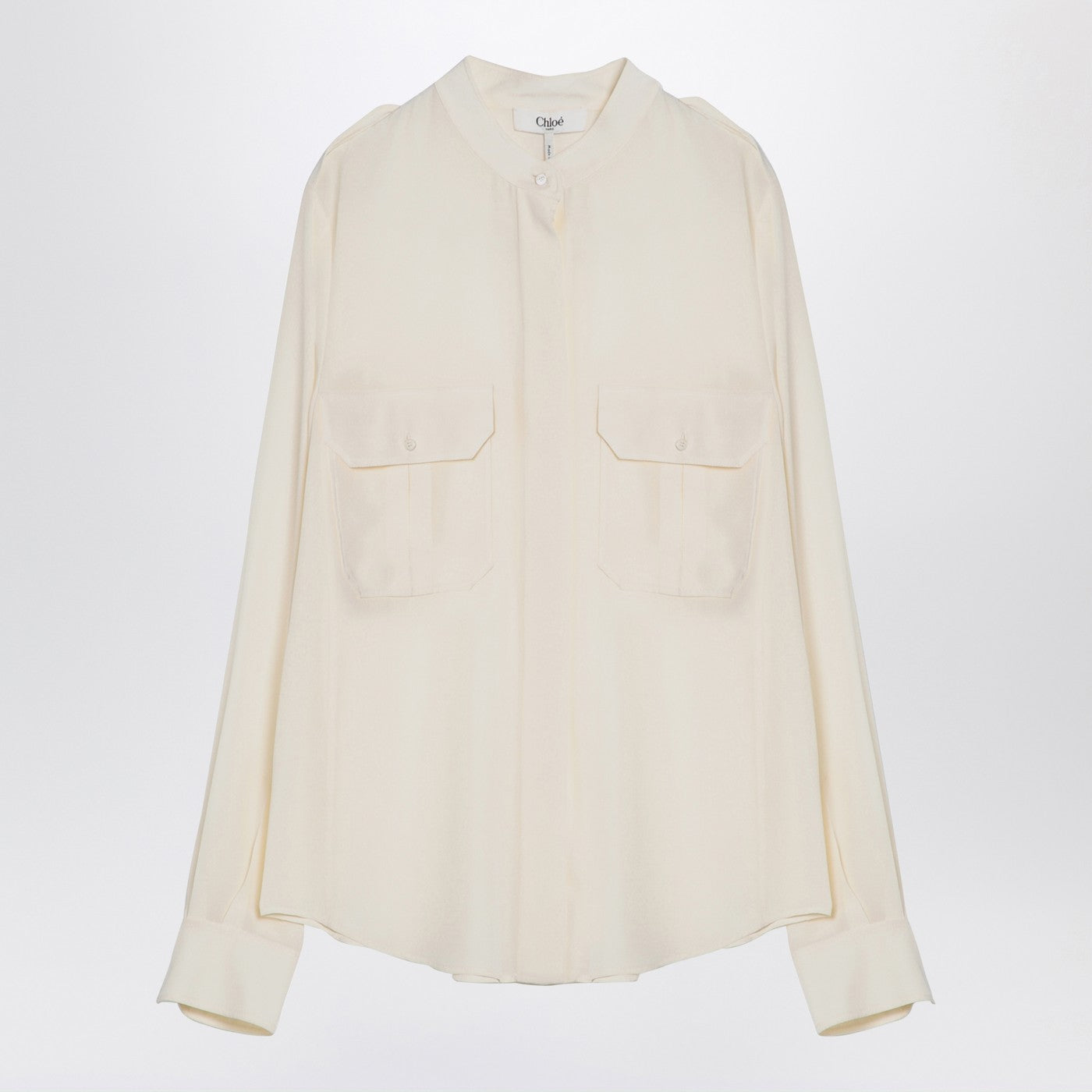 Chloe クロエアイボリーシルクブラウス - Image 1