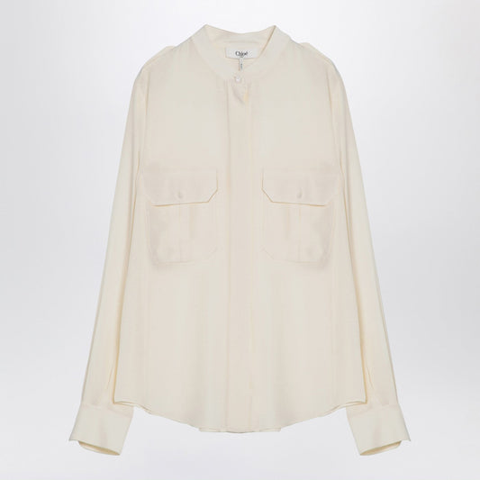 Chloe クロエアイボリーシルクブラウス - Image 1