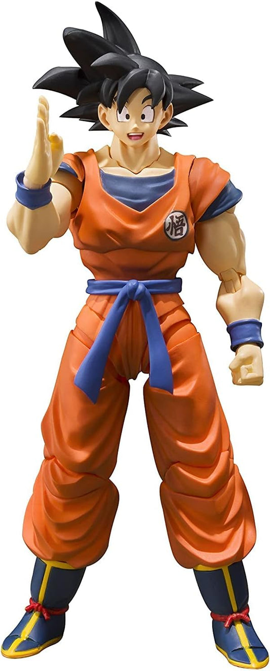 S.H. Figuarts Dragon Ball Z Son Goku - Saiyan Raise on Each, about 5.5 inches (140 mm), Made of PVC & ABS, Painted, Articulated Figurine