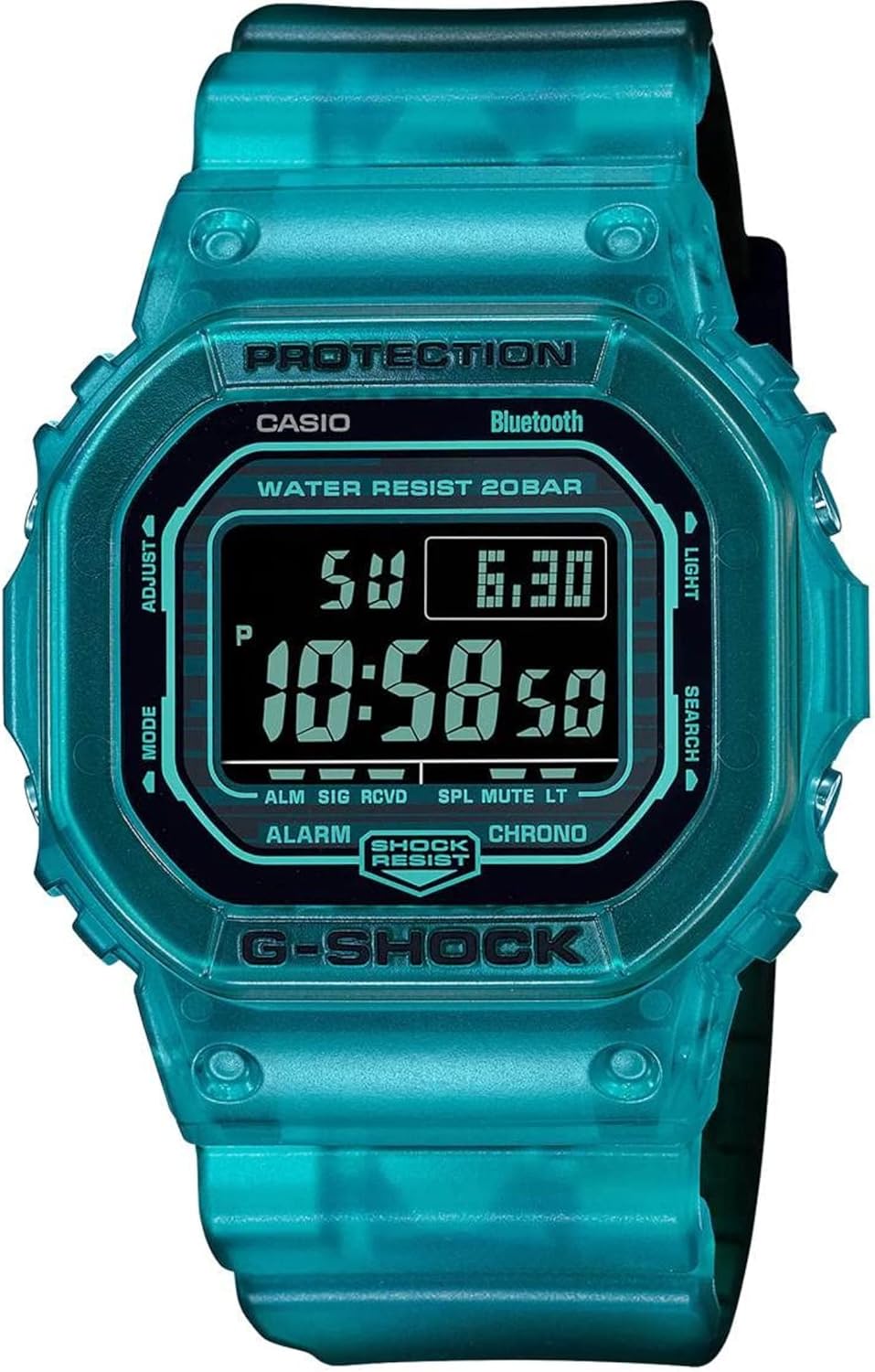 G-Shock Casio Men's DWB5600G-2 Green Digital Watch, Blue, One Size, Strap, blue, Strap