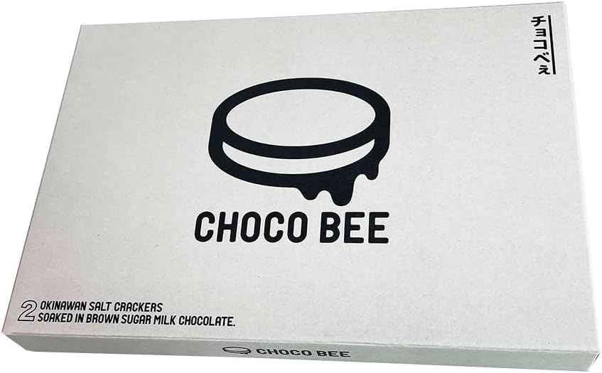 Okinawa Souvenir Snacks, Chocolate, Salt Crackers, Brown Sugar Milk Chocolate, Sweet, Salty, Moist and Crispy, Choco Bee, 2 Pieces, Refrigerated (April to October)