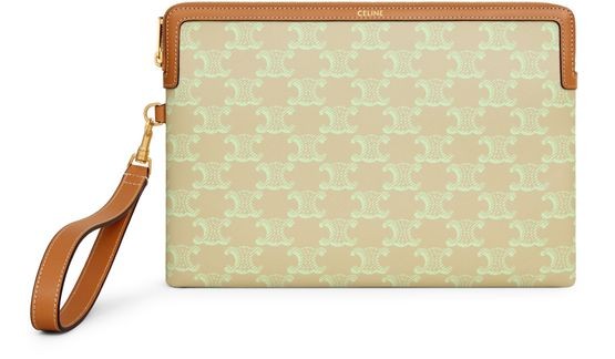 CELINE Small pouch with strap cuir Triomphe in toile Triomphe et veau - Image 1