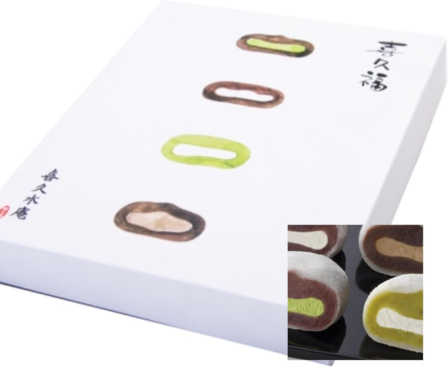 Kiku Mizuan Kikufuku 8-Piece Set (Matcha, Zunda, Cream, Hojicha) Gift Sendai Famous Sweets