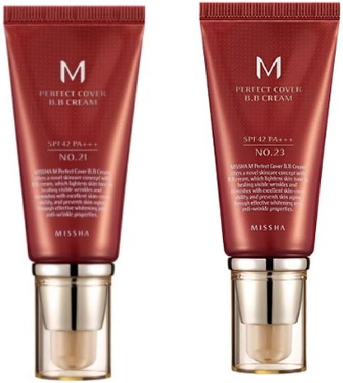 MISSHA(ミシャ) M Perfect Cover パーフェクトカバーBBクリーム 21号+23号(1+1=お得Set) [並行輸入品]