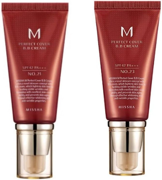 MISSHA(ミシャ) M Perfect Cover パーフェクトカバーBBクリーム 21号+23号(1+1=お得Set) [並行輸入品]