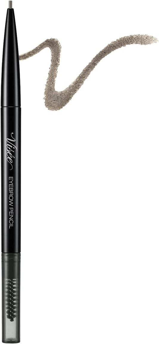 Visee Riche BR304 Eyebrow Pencil S, Unscented, Ash Brown, 0.002 oz (0.06 g), Qty: 1
