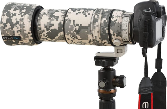 ROLANPRO New Brown Jungle Waterproof Lens Cover Camouflage Rain Cover for Canon EF 100-400mm f4.5-5.6 L IS II USM Lens Protective Sleeve #UCP Digital Camo